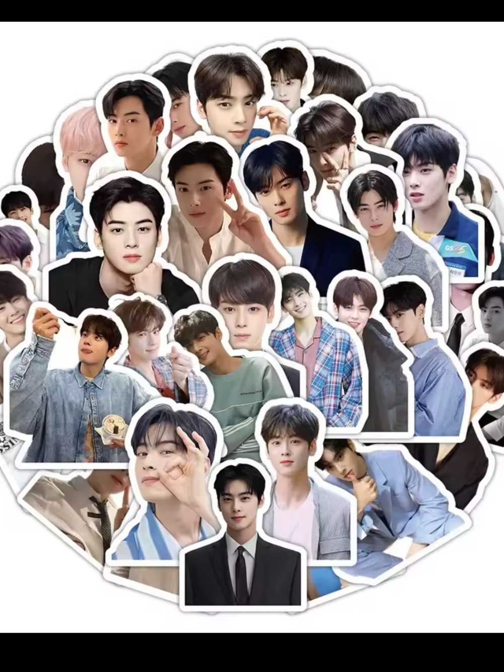 CHA EUNWOO Stickers, pack of 50